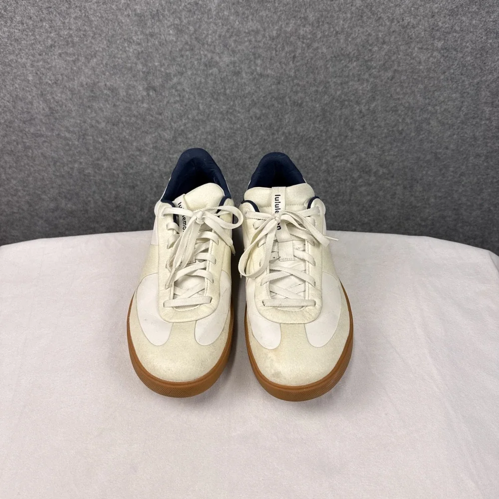 Lululemon Mens Cityverse Sneaker 12.5 White Navy Leather Gum Sole LM9AV8S